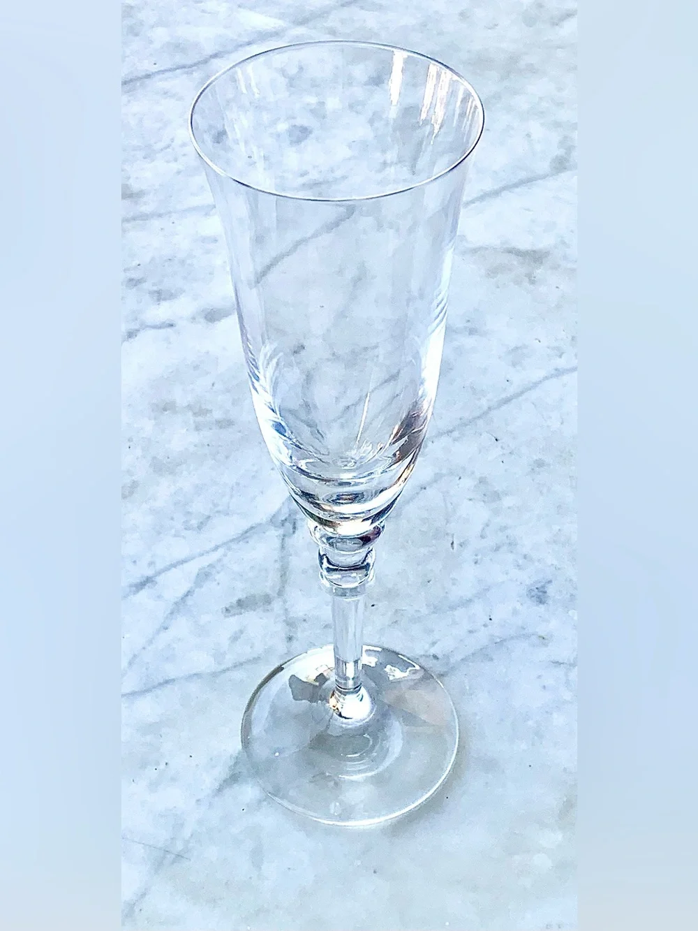 RALPH LAUREN LANDON Crystal Champagne Fluted Clear VINTAGE 90’s 6oz 8 INCH